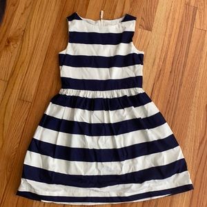 Kids J. Crew white and navy dress. Worn once, size 10.